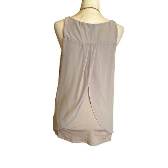 Express Women's Racerback Sequin Tank Top Flowy Gray /Silver Size M - Picture 2 of 8